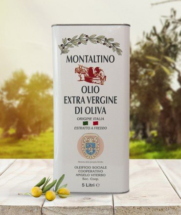 Extra Virgin Olive Oil EVO Coratina ORIGIN: ITALY - 5 Liters - Tins Packaging 4 Pcs