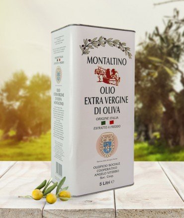 Extra Virgin Olive Oil Coratina EVO ORIGIN: ITALY - 5 Liters - Tins Packaging 1 Pcs