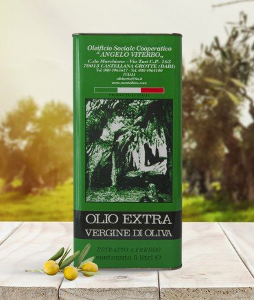 Olio Extravergine di Oliva EVO ORIGINE: ITALIA - 5 Litri - Confezione Lattine 1 Pz